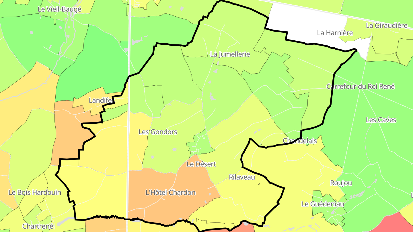 Carte des prix de l'immobilier Bocé