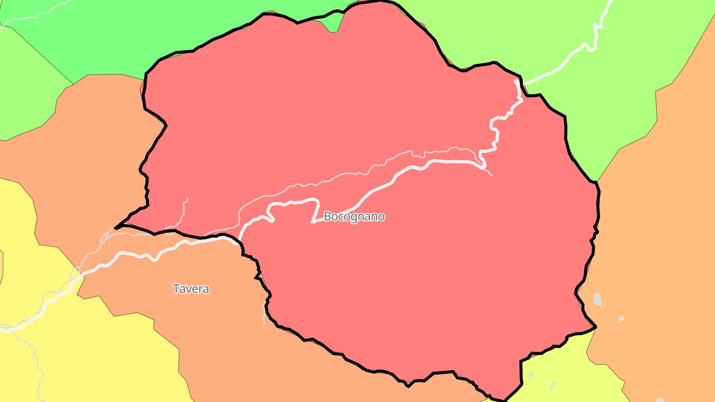 Carte des prix de l'immobilier Bocognano