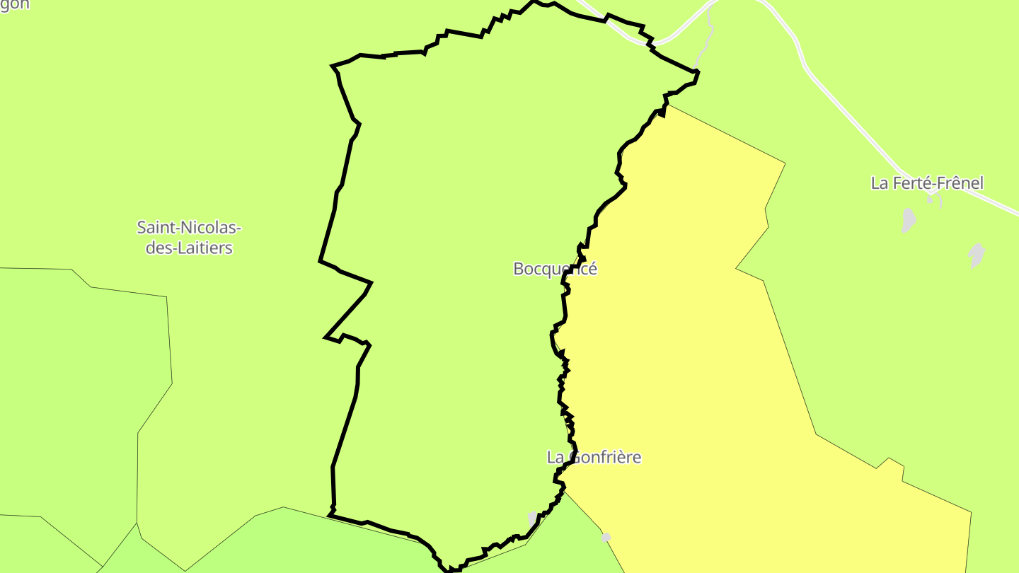 Carte des prix de l'immobilier Bocquencé