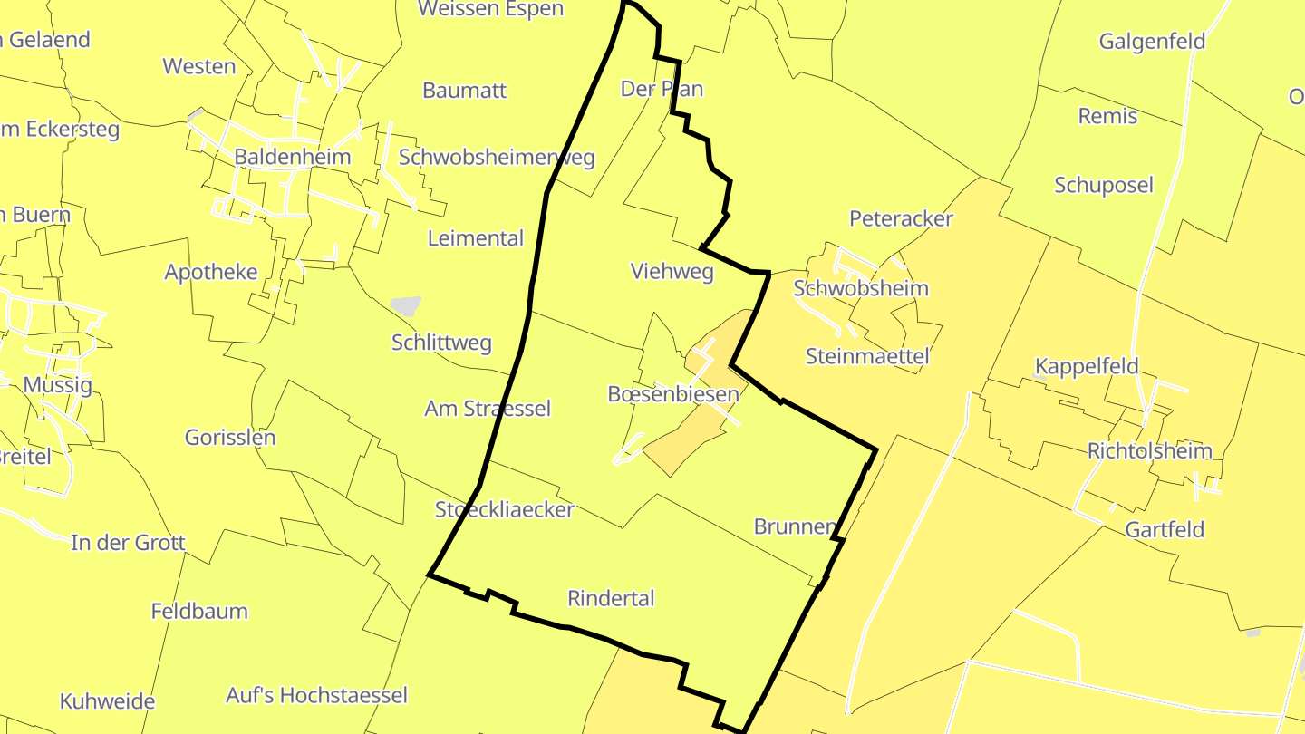 Carte des prix de l'immobilier Bœsenbiesen