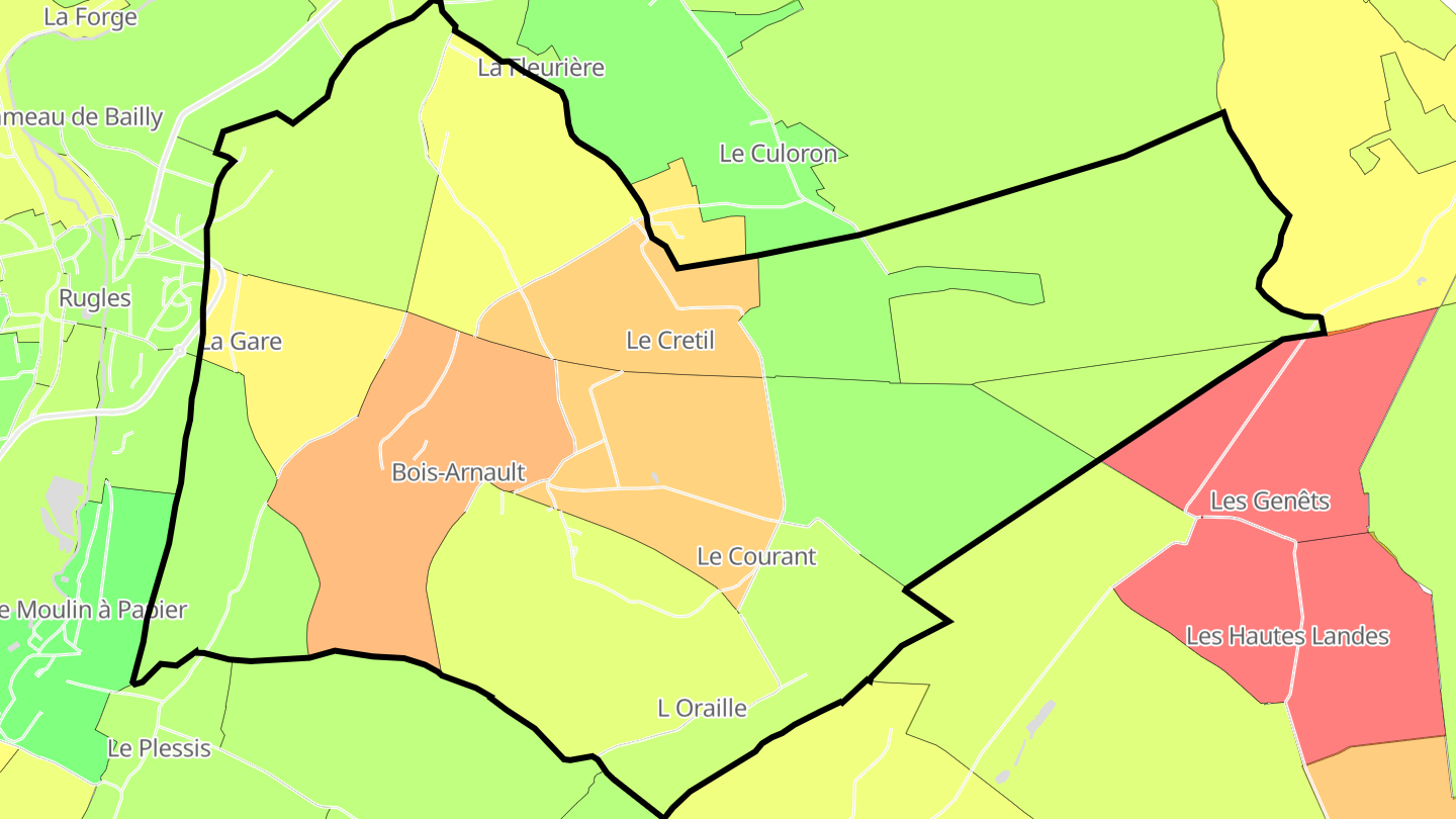 Carte des prix de l'immobilier Bois-Arnault