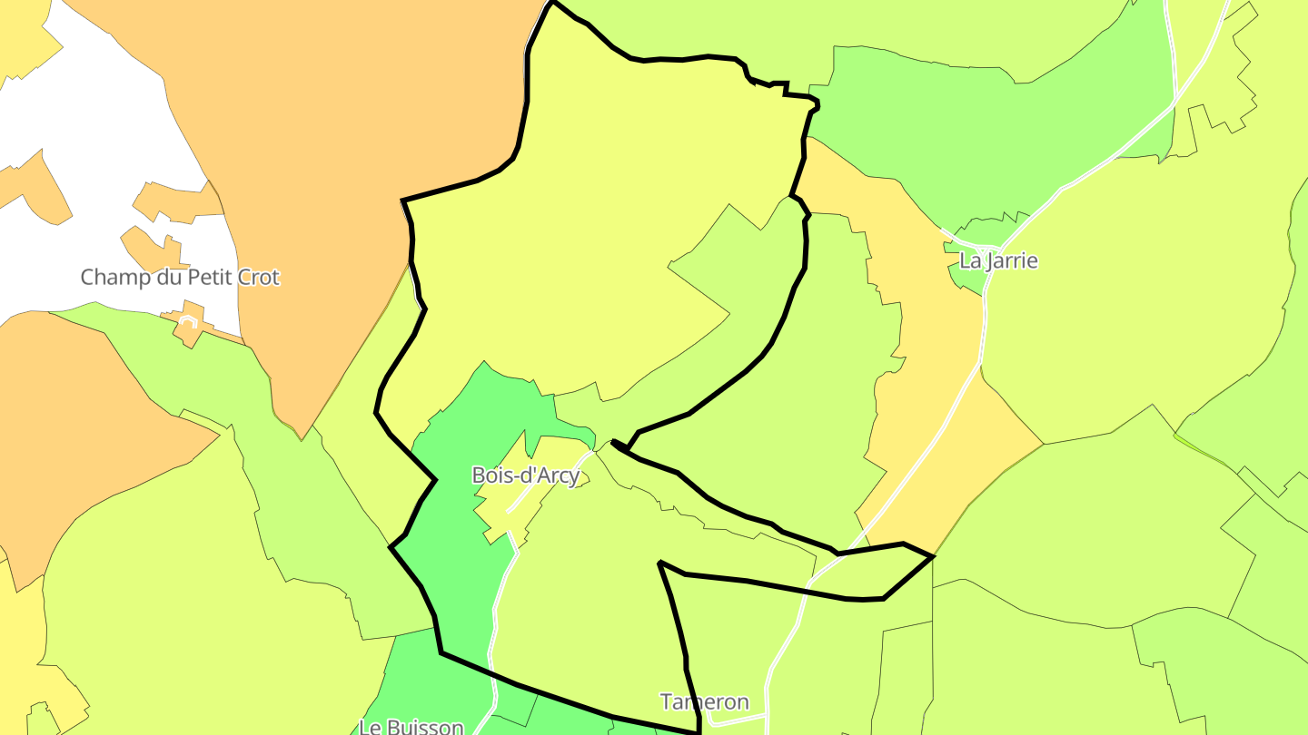 Carte des prix de l'immobilier Bois-d'Arcy