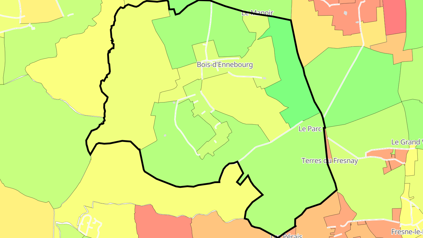 Carte des prix de l'immobilier Bois-d'Ennebourg