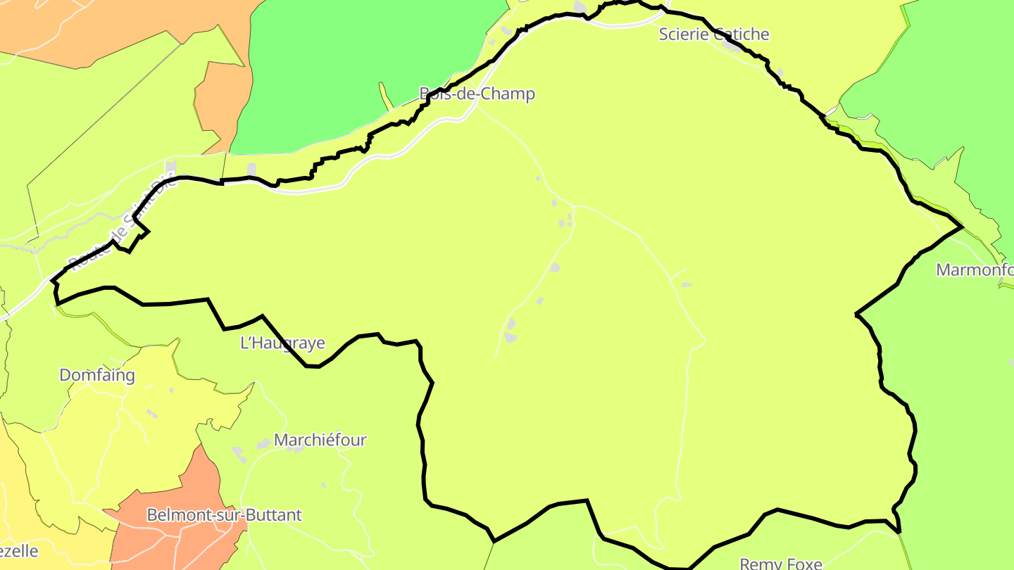 Carte des prix de l'immobilier Bois-de-Champ
