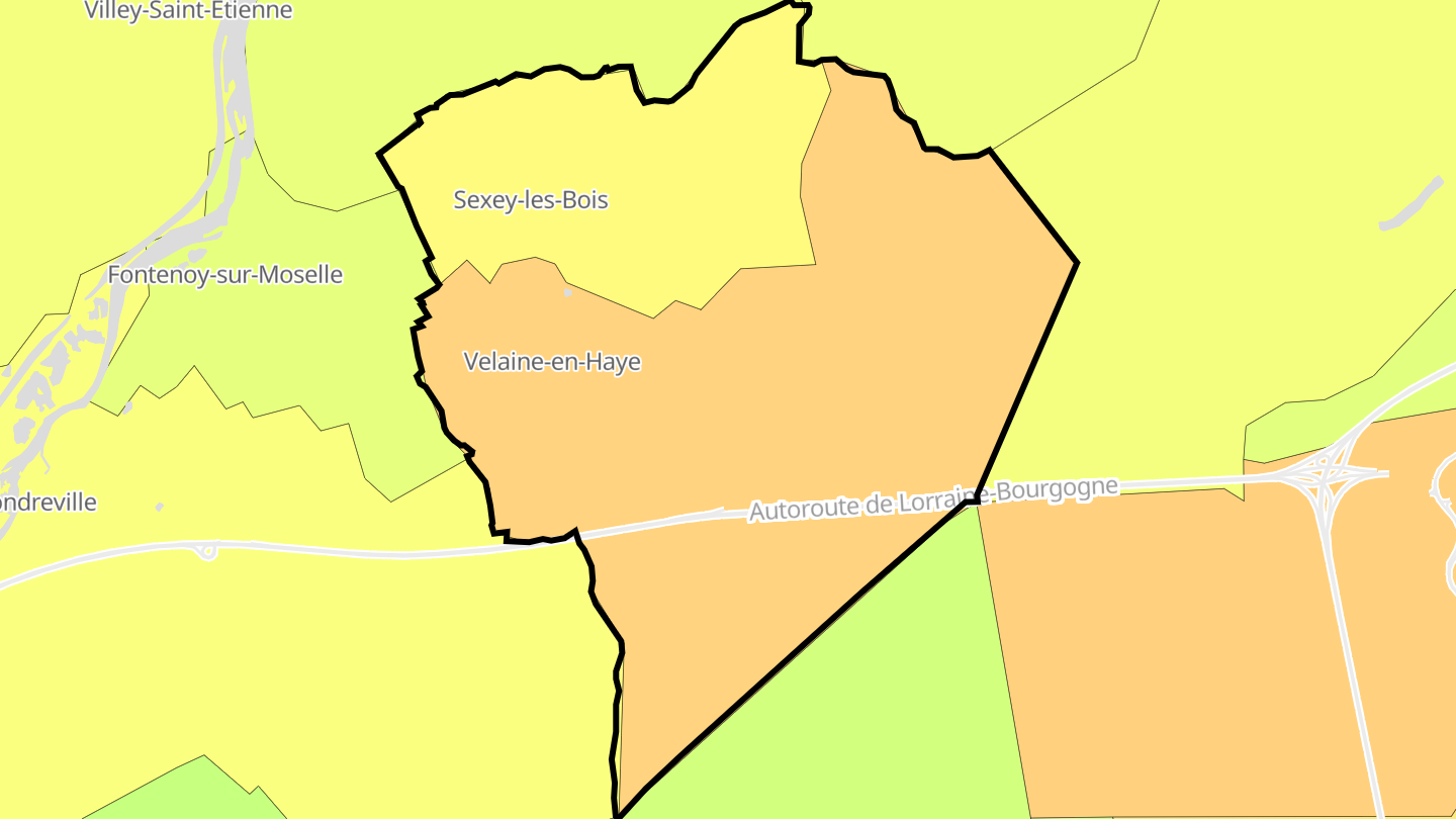 Carte des prix de l'immobilier Bois-de-Haye