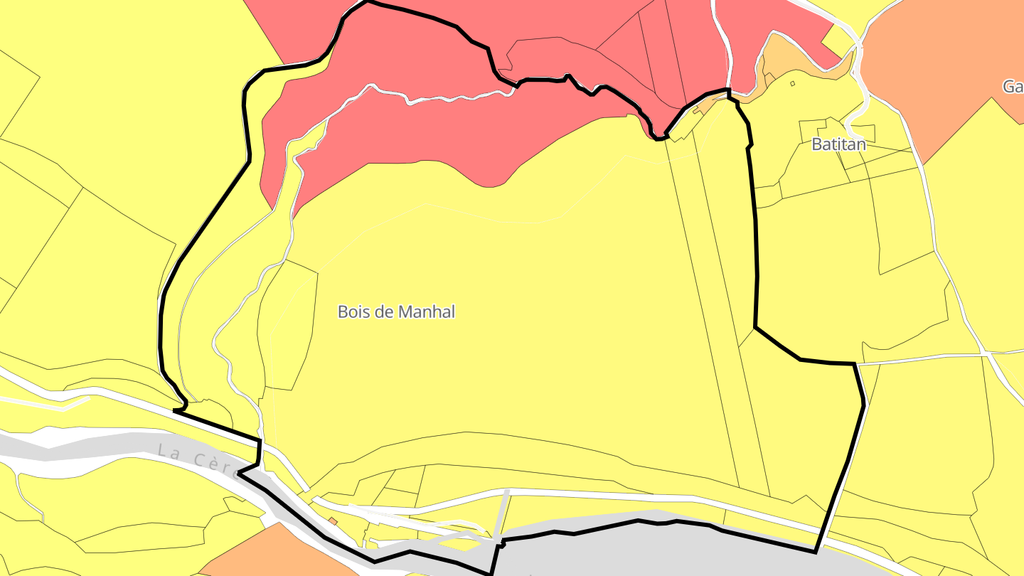 Carte des prix de l'immobilier Bois de Manhal