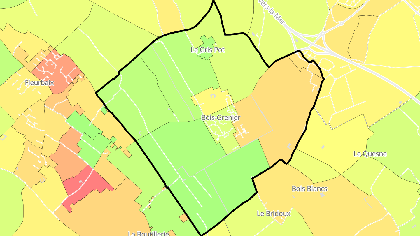 Carte des prix de l'immobilier Bois-Grenier