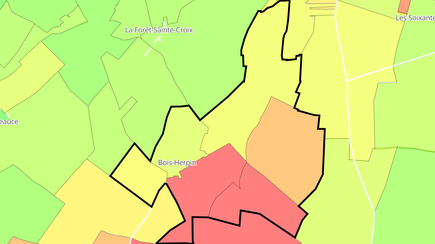 Carte des prix de l'immobilier Bois-Herpin
