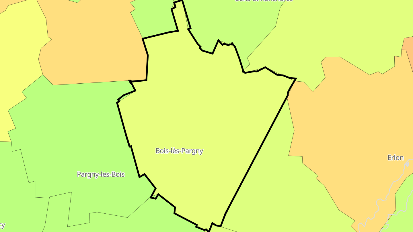 Carte des prix de l'immobilier Bois-lès-Pargny