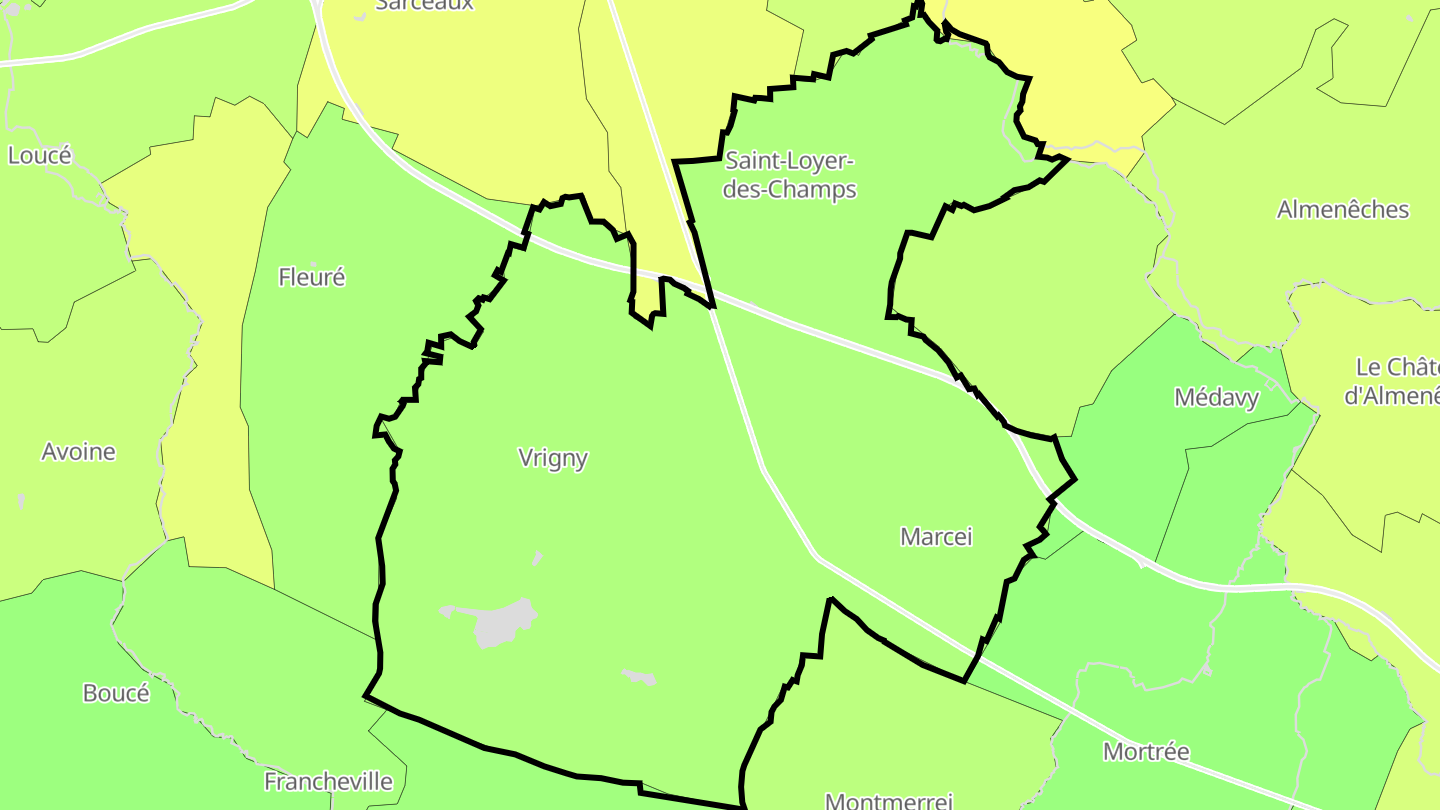 Carte des prix de l'immobilier Boischampré