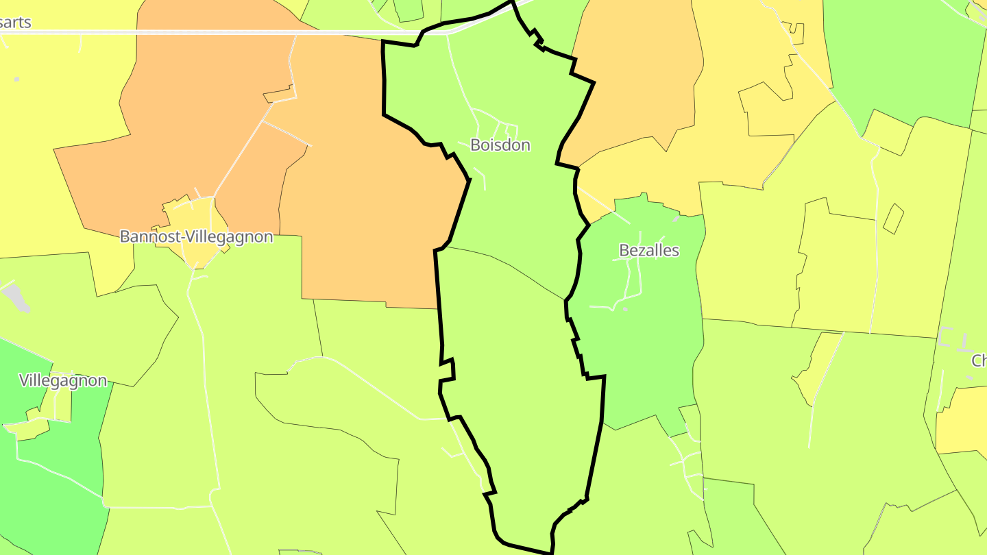 Carte des prix de l'immobilier Boisdon