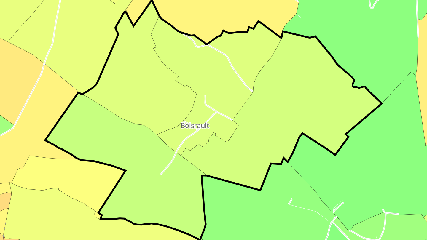 Carte des prix de l'immobilier Boisrault
