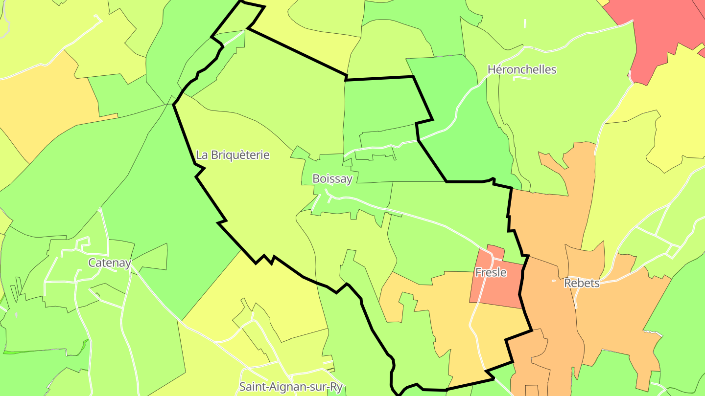 Carte des prix de l'immobilier Boissay