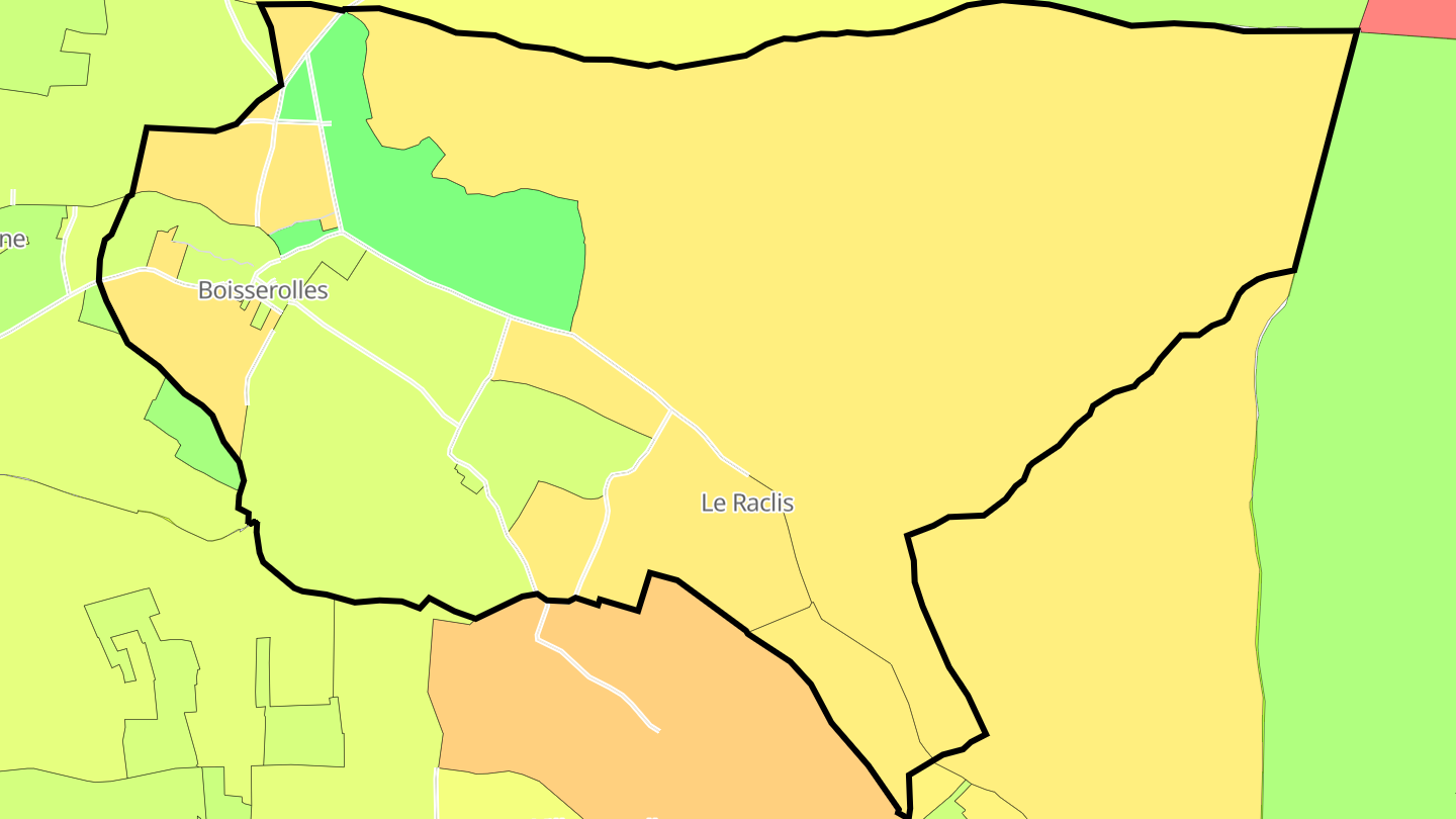 Carte des prix de l'immobilier Boisserolles