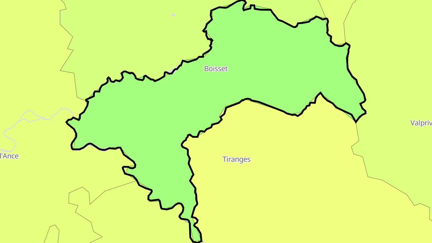 Carte des prix de l'immobilier Boisset