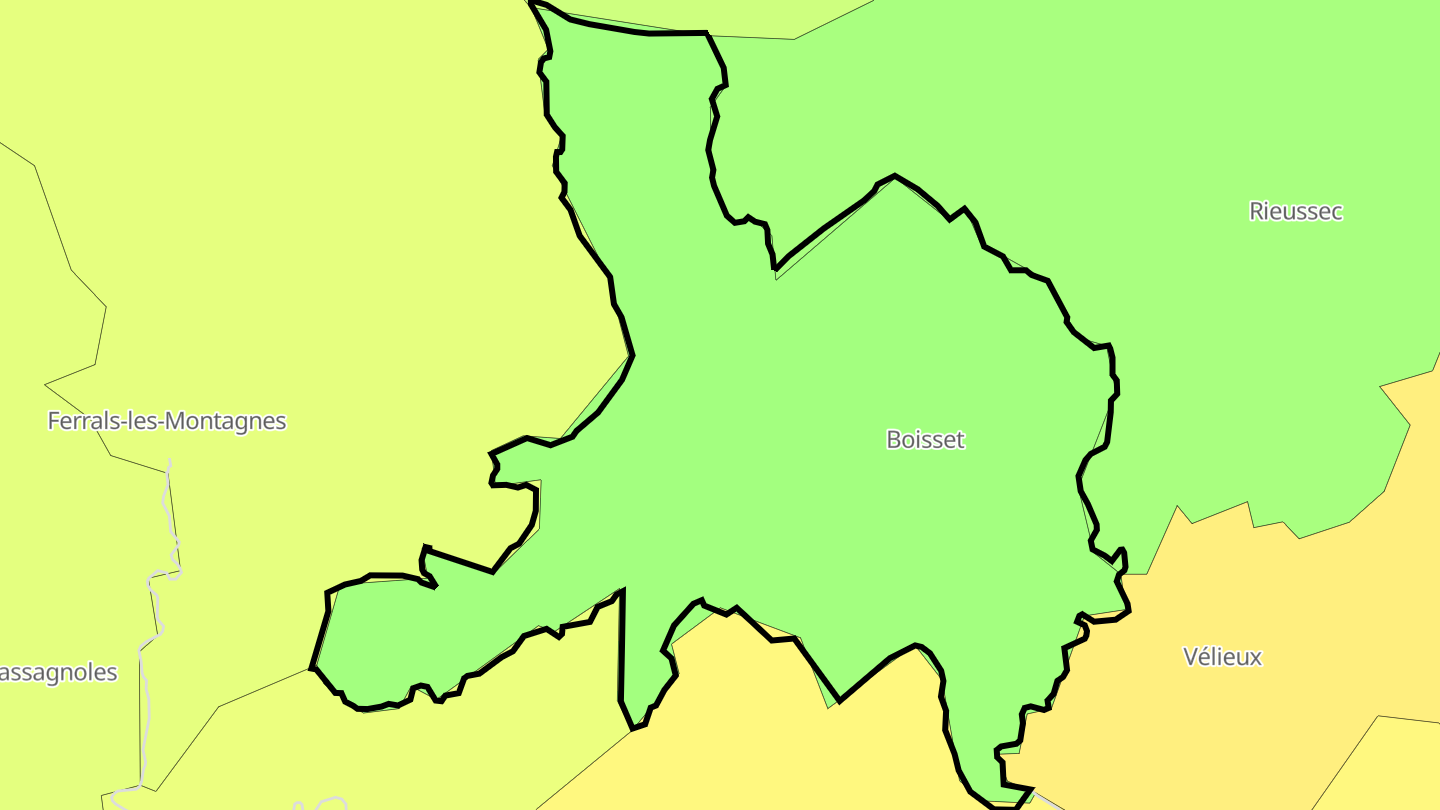 Carte des prix de l'immobilier Boisset