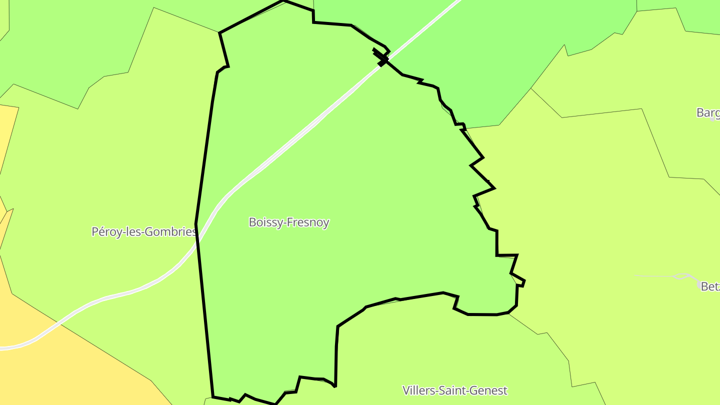 Carte des prix de l'immobilier Boissy-Fresnoy