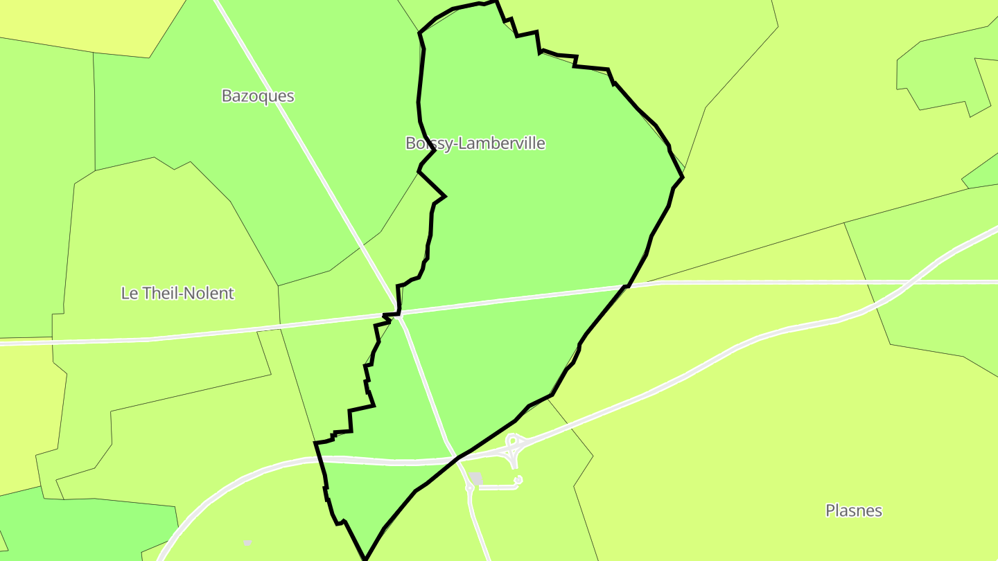 Carte des prix de l'immobilier Boissy-Lamberville
