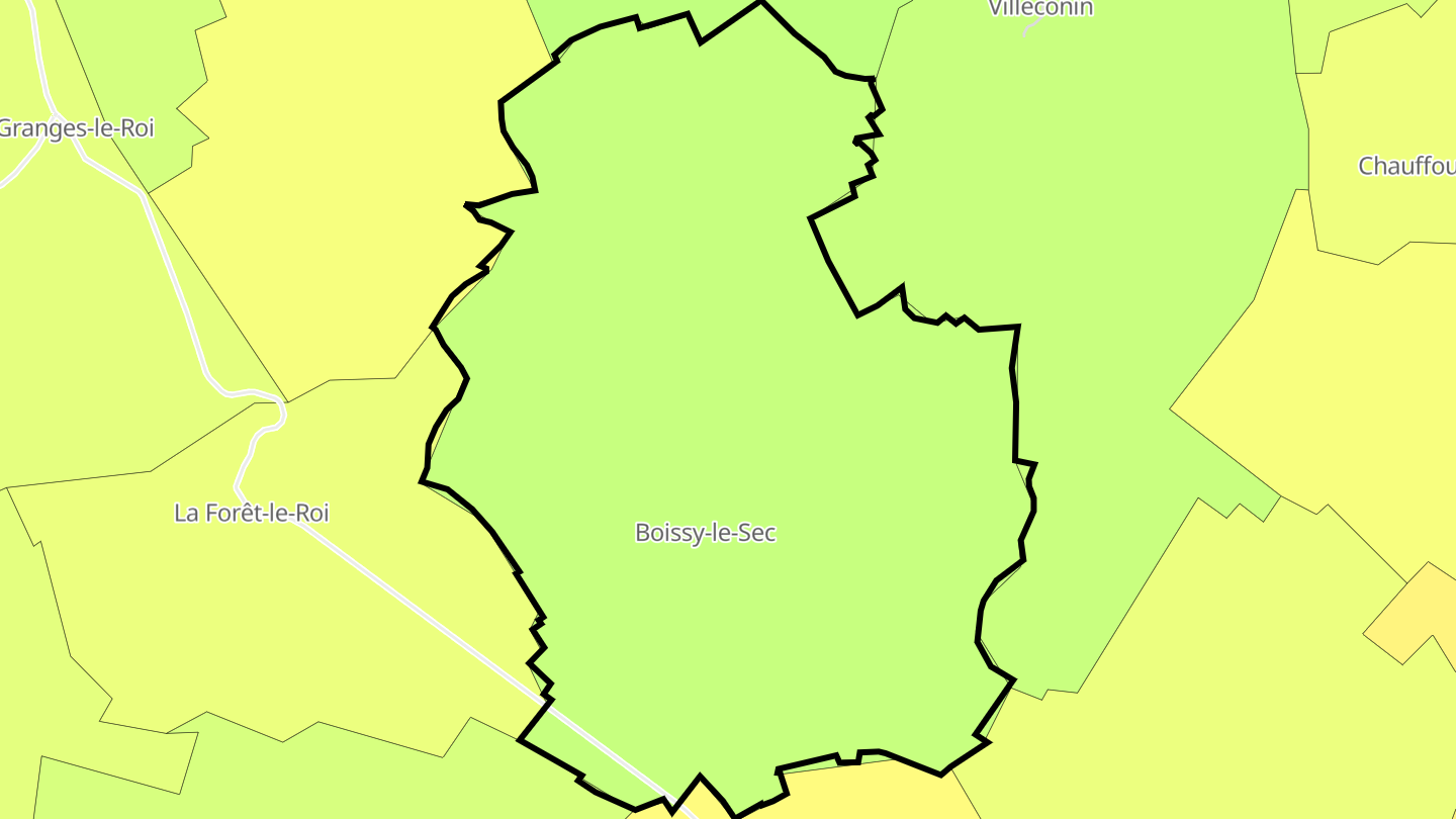 Carte des prix de l'immobilier Boissy-le-Sec