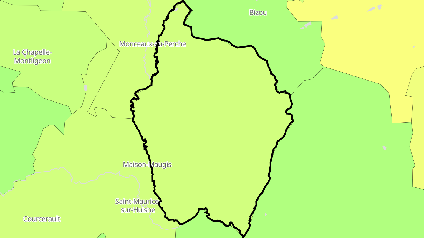 Carte des prix de l'immobilier Boissy-Maugis