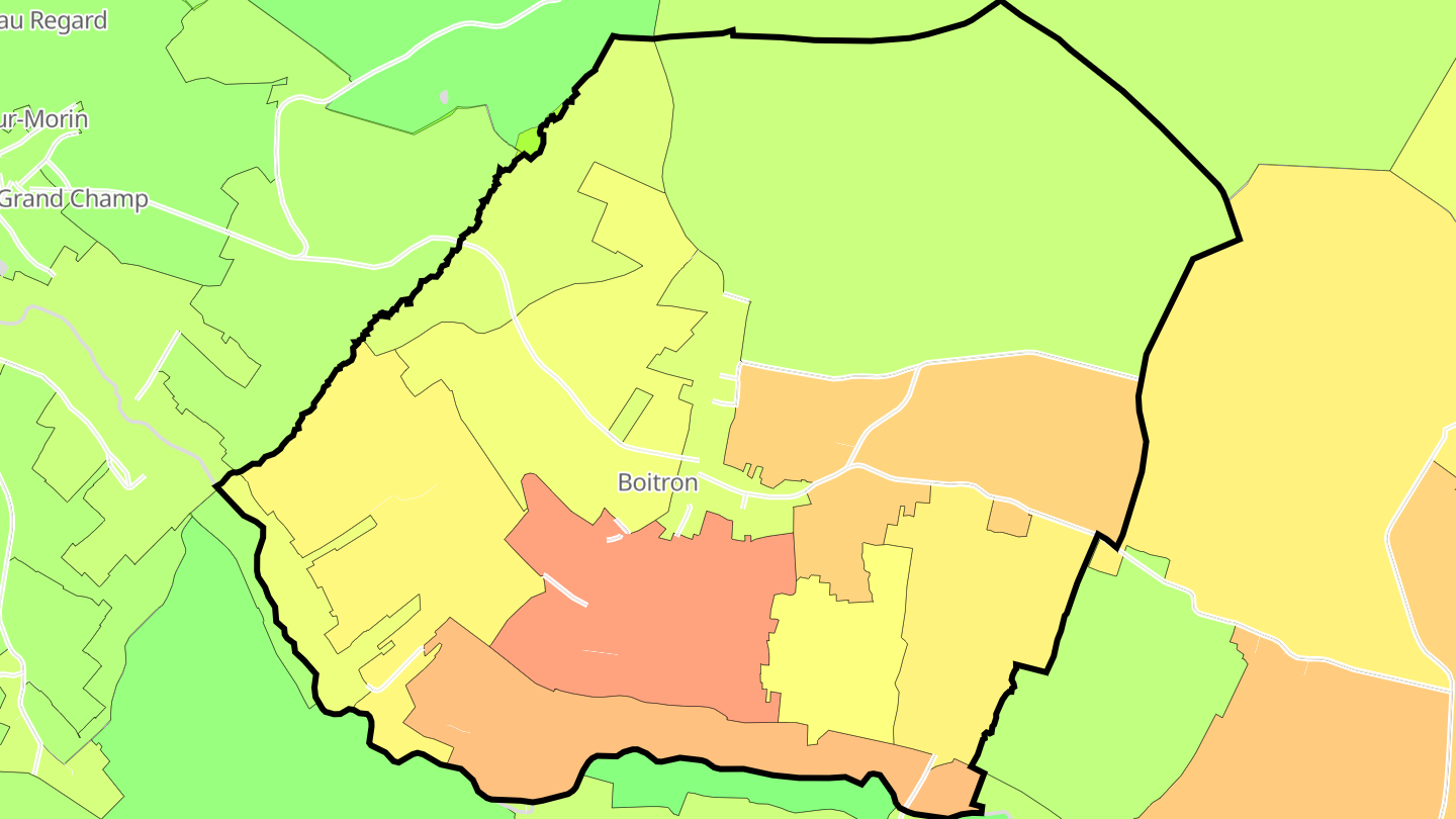 Carte des prix de l'immobilier Boitron