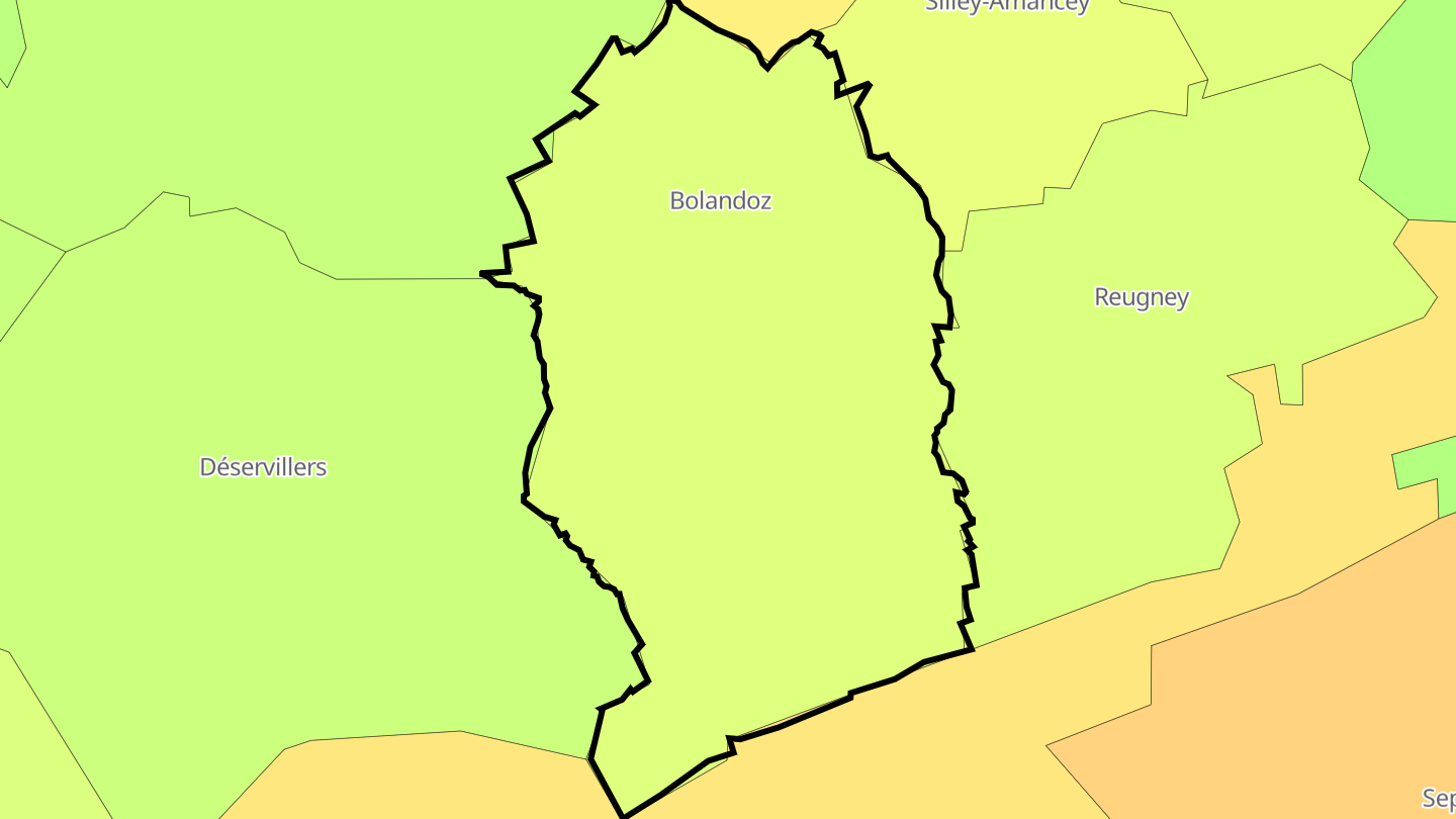 Carte des prix de l'immobilier Bolandoz