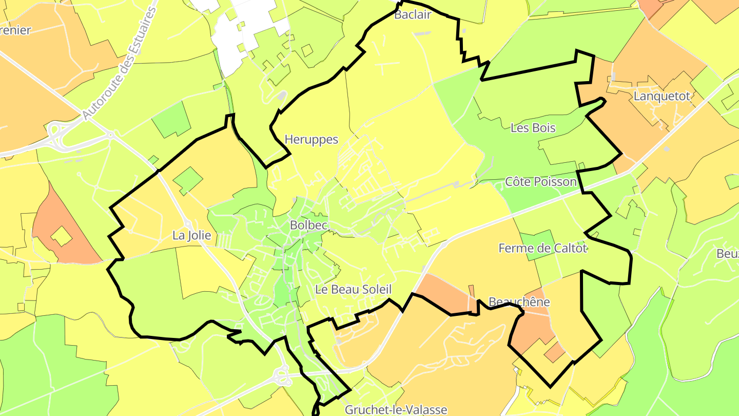 Carte des prix de l'immobilier Bolbec