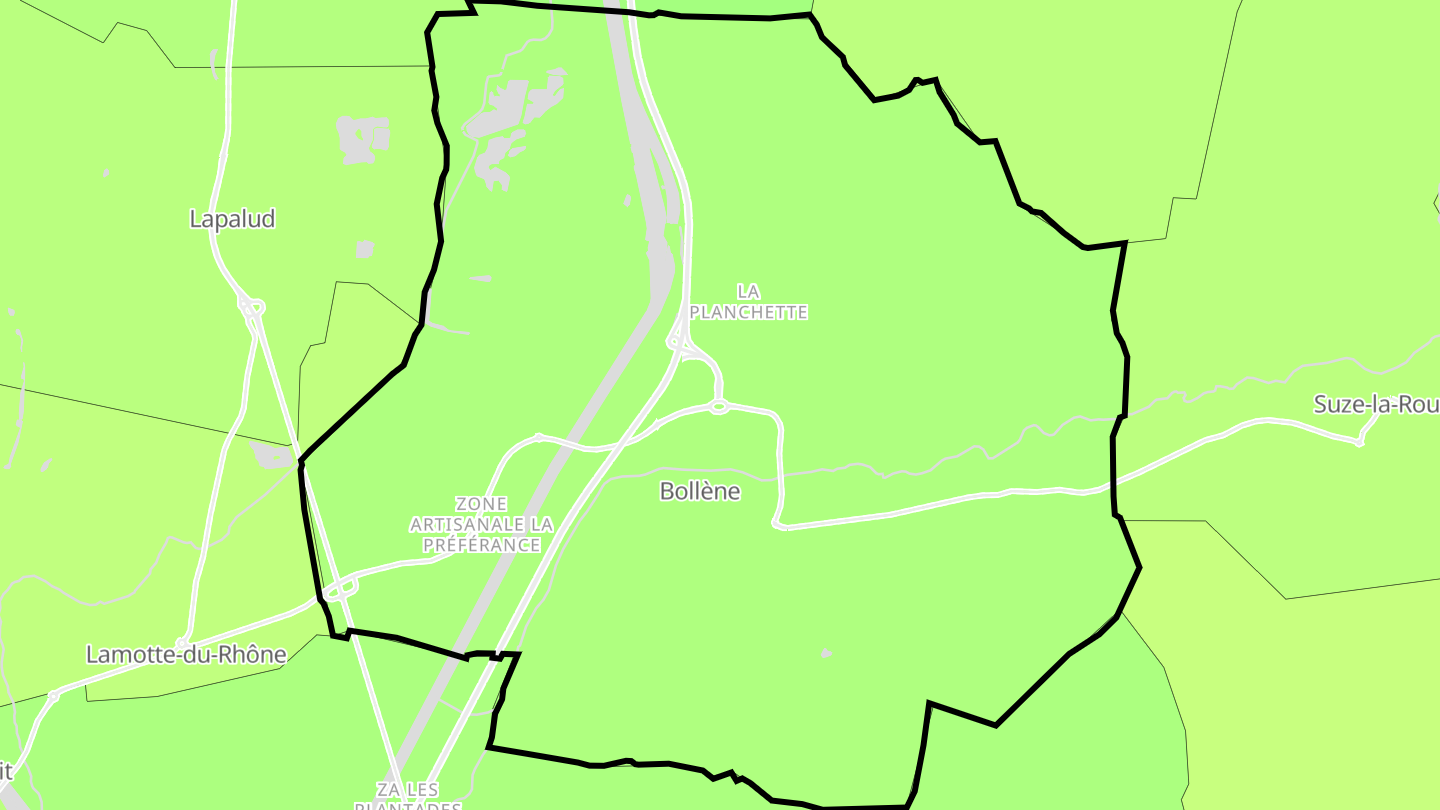 Carte des prix de l'immobilier Bollène