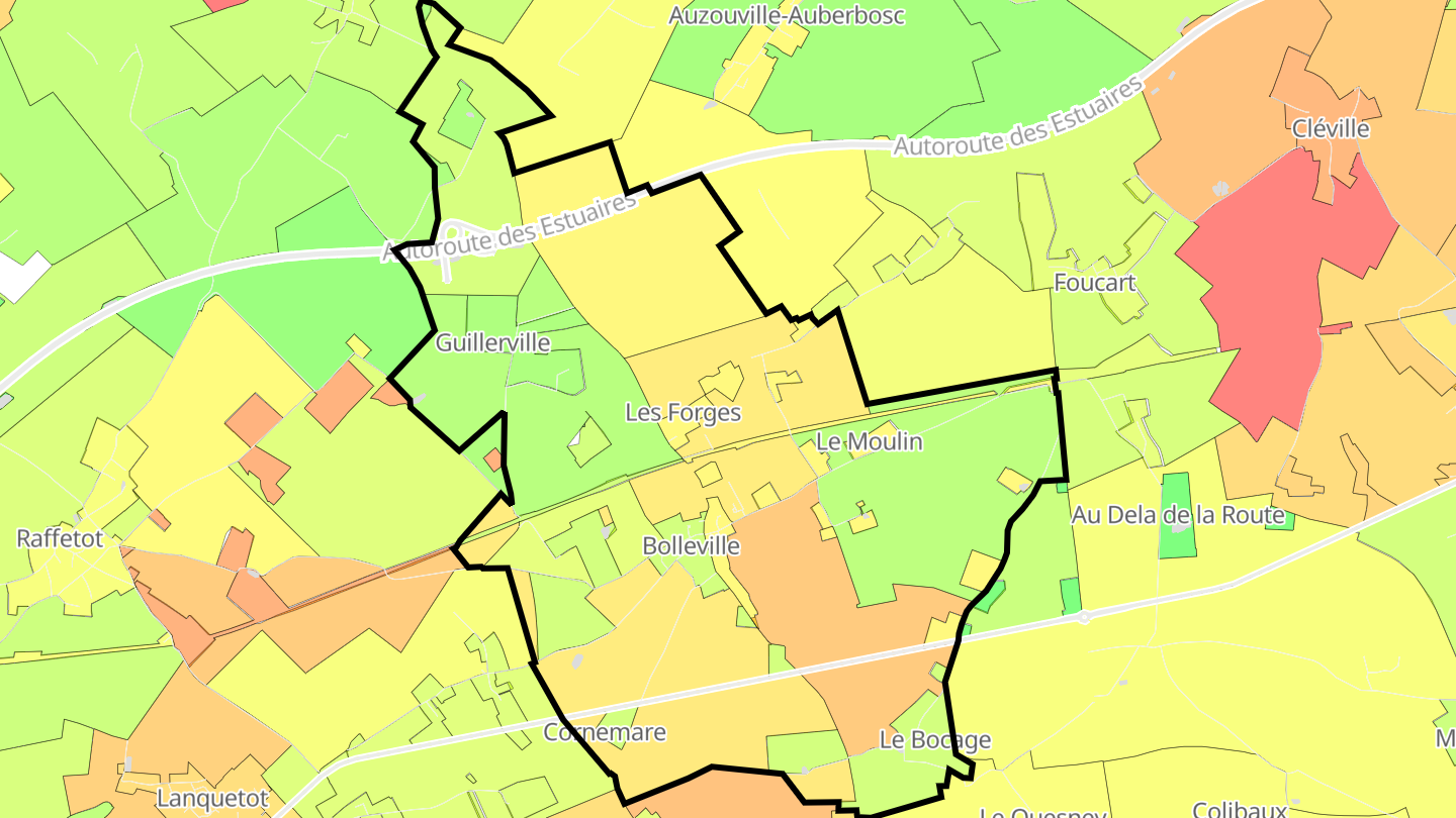 Carte des prix de l'immobilier Bolleville