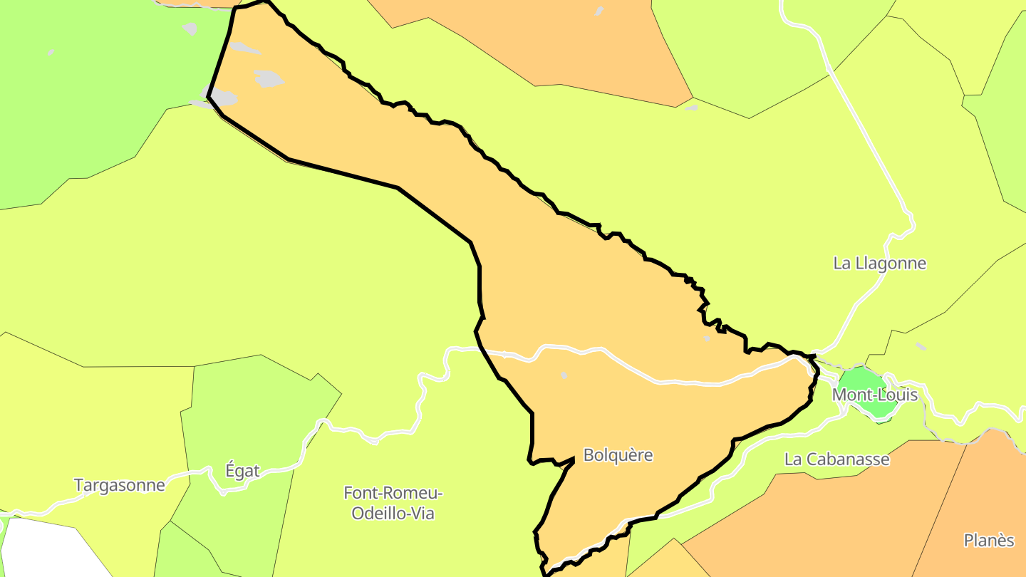 Carte des prix de l'immobilier Bolquère