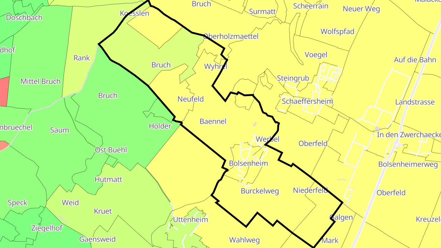 Carte des prix de l'immobilier Bolsenheim