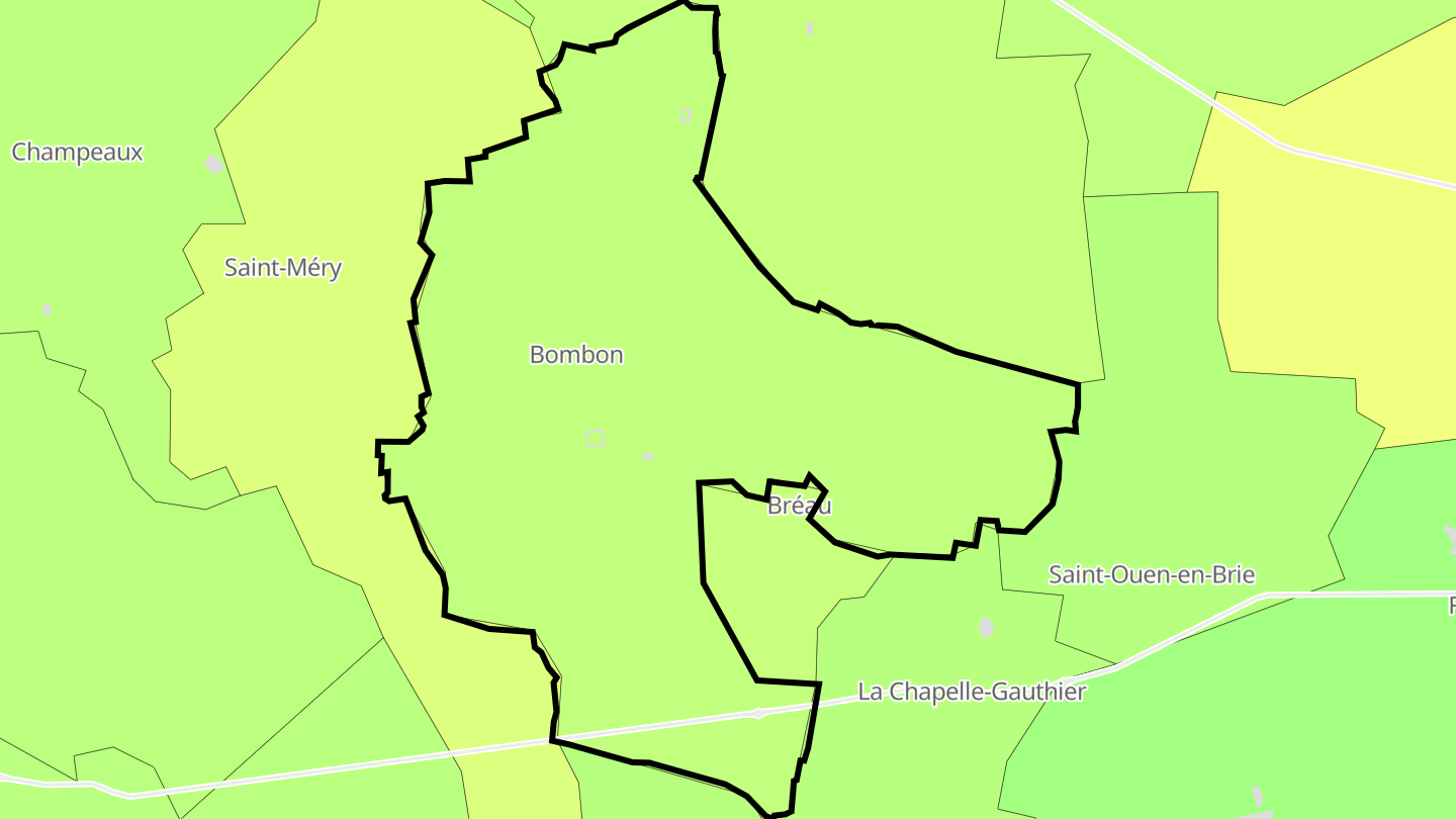 Carte des prix de l'immobilier Bombon