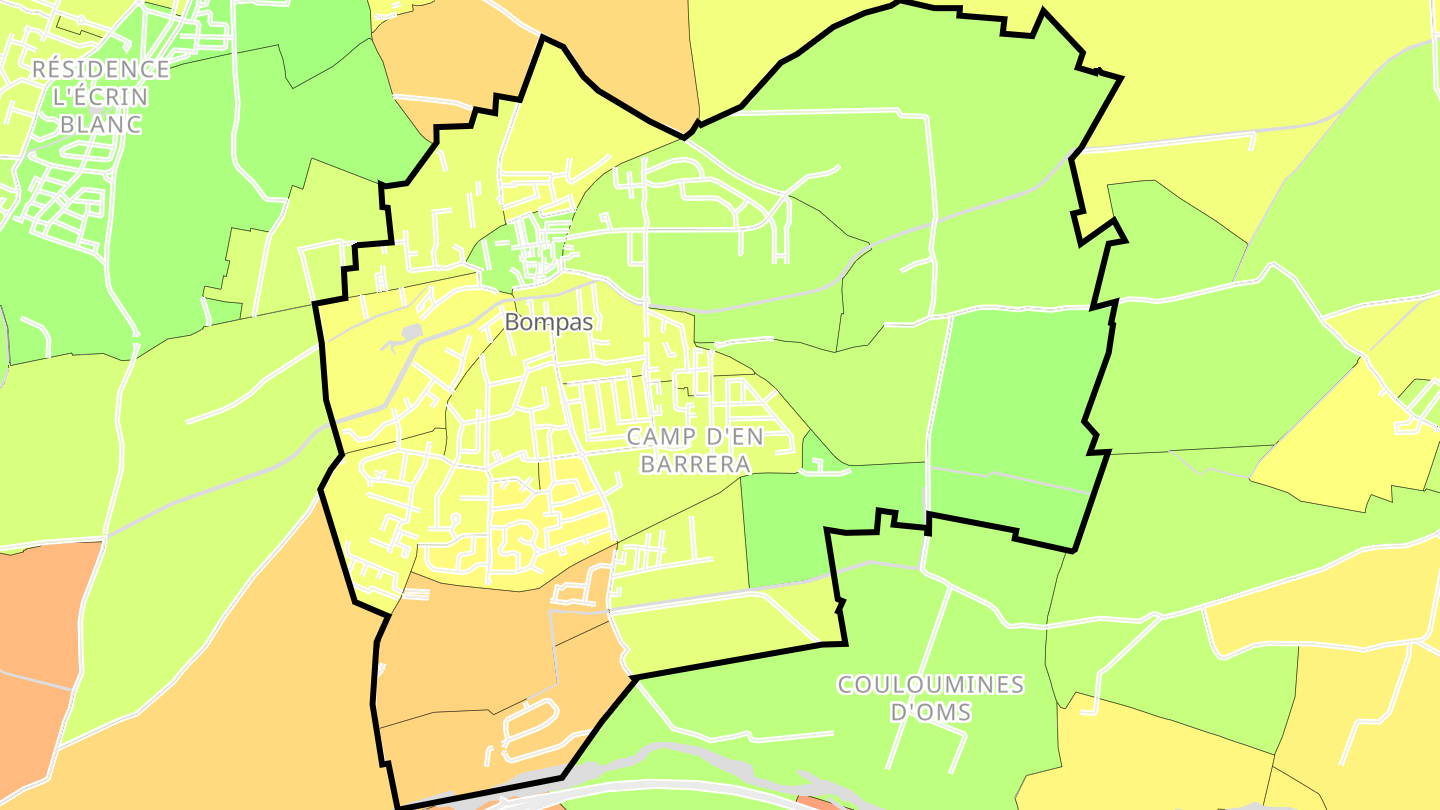 Carte des prix de l'immobilier Bompas