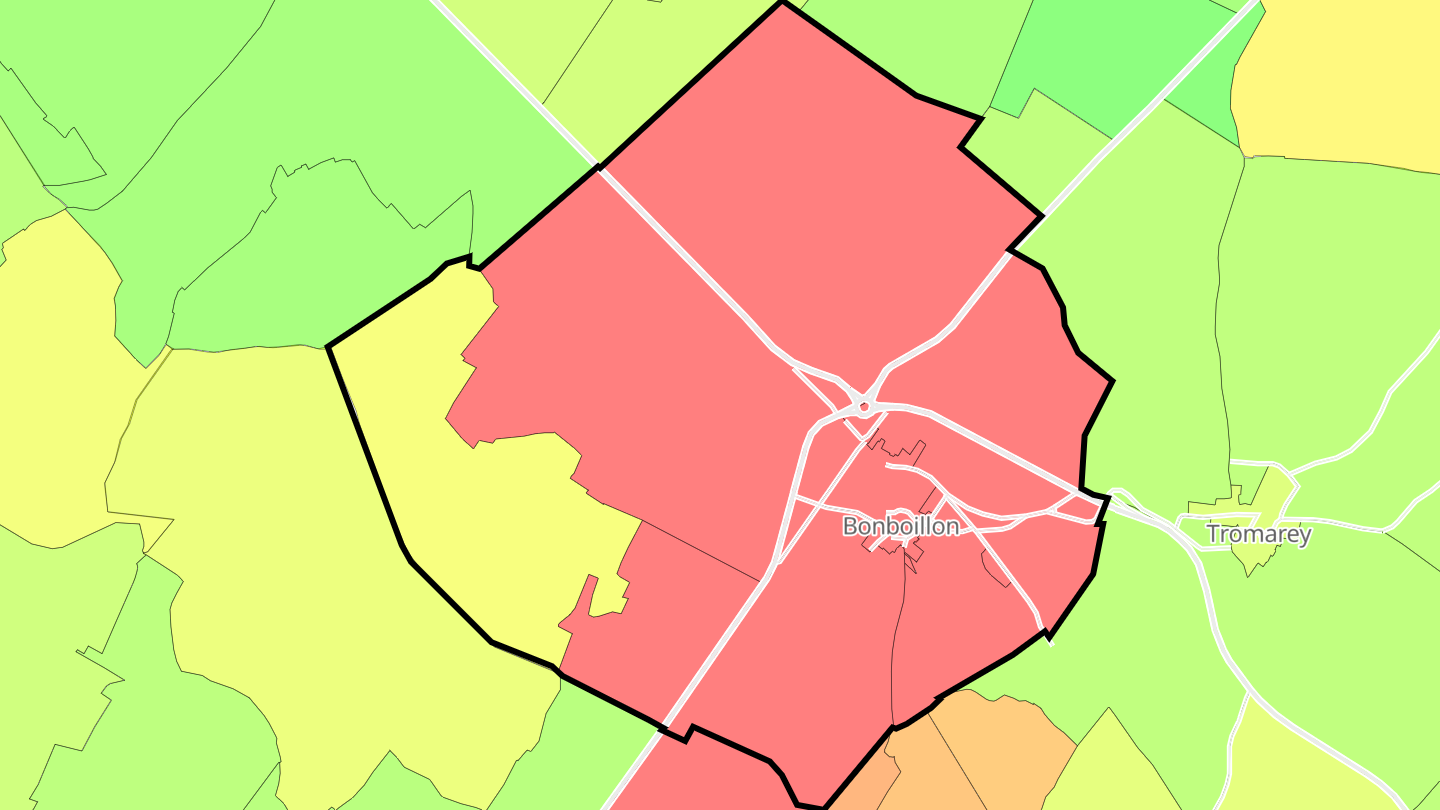 Carte des prix de l'immobilier Bonboillon