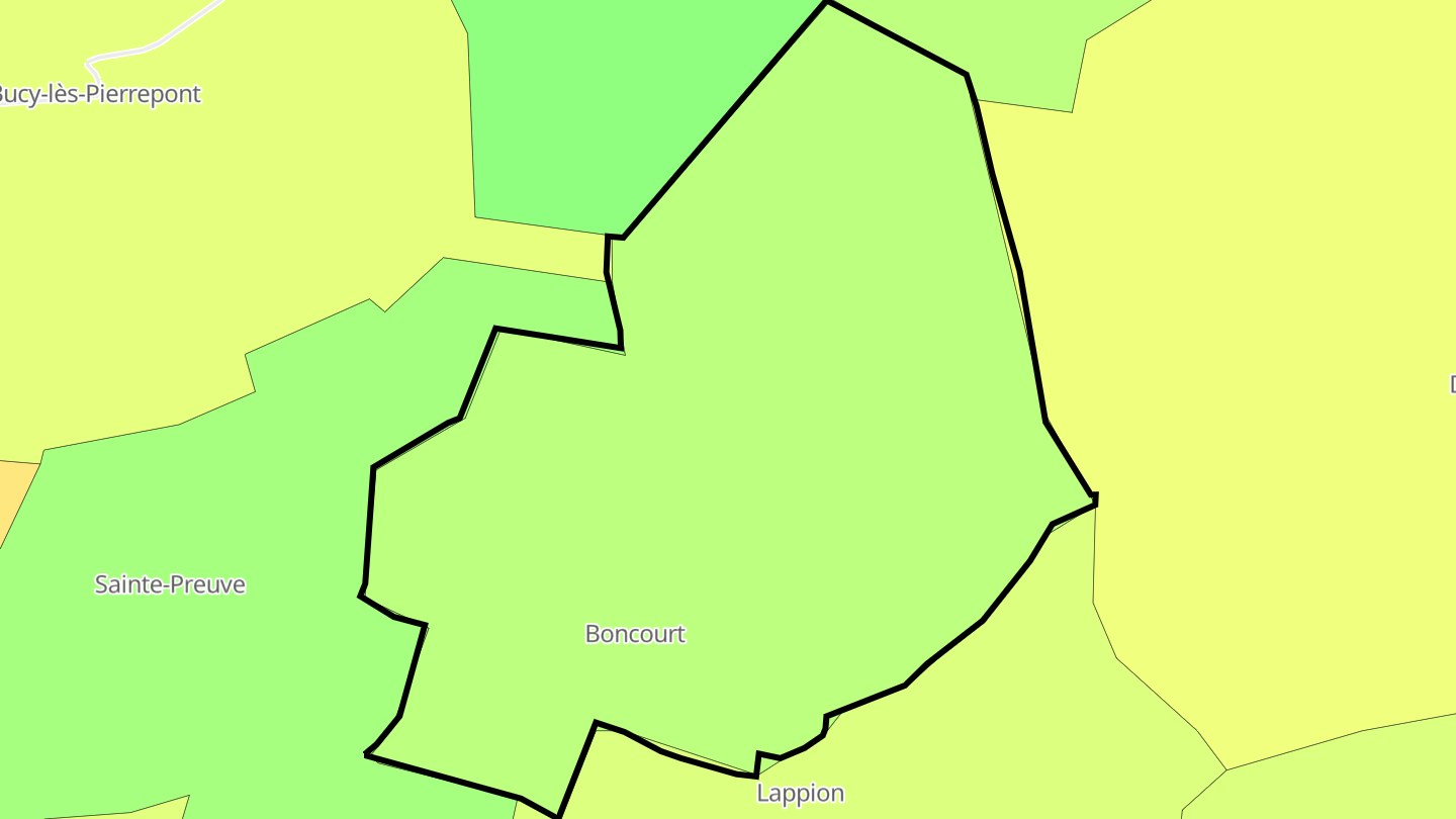 Carte des prix de l'immobilier Boncourt