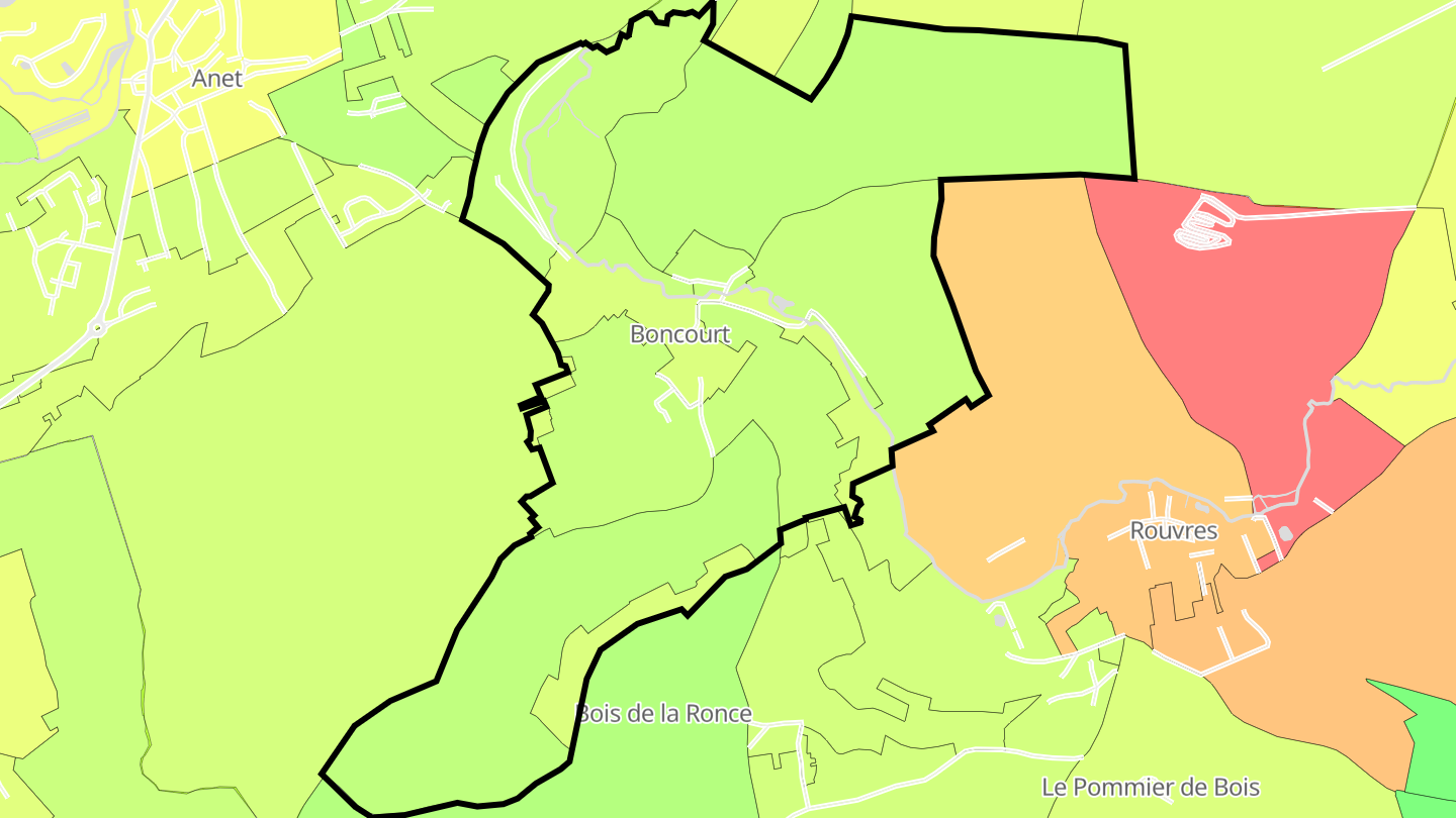 Carte des prix de l'immobilier Boncourt