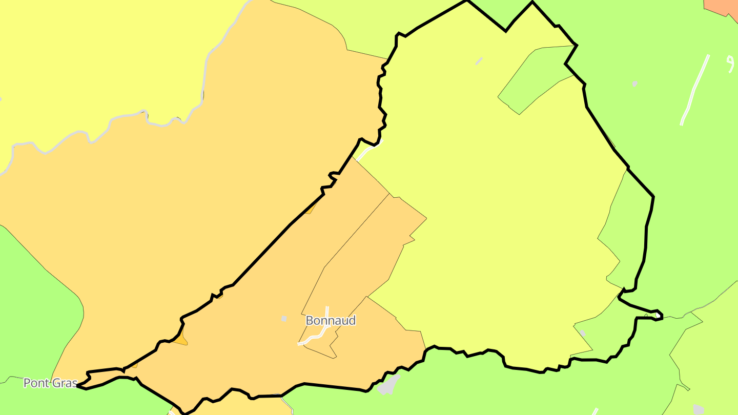 Carte des prix de l'immobilier Bonnaud
