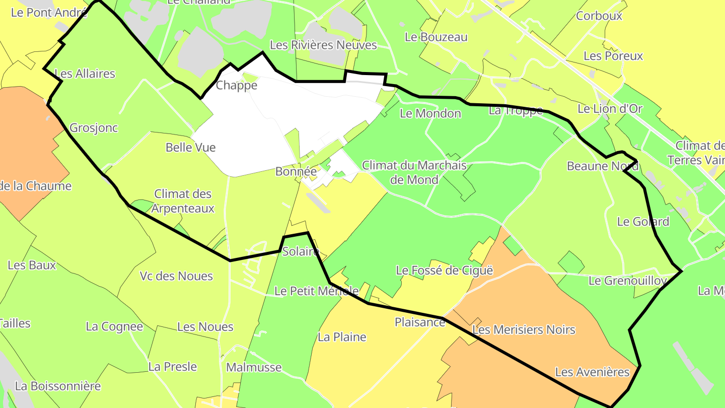 Carte des prix de l'immobilier Bonnée