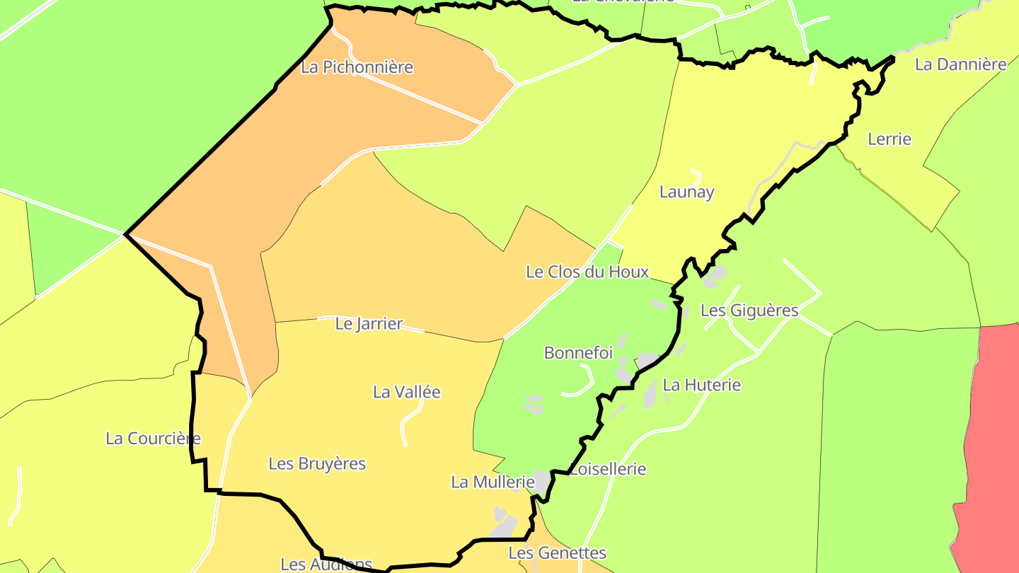 Carte des prix de l'immobilier Bonnefoi