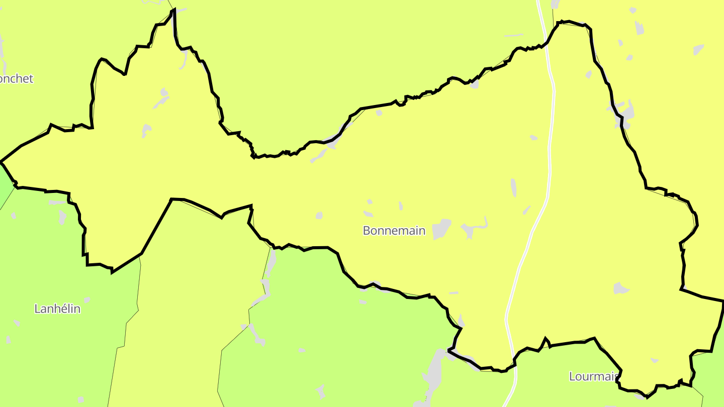 Carte des prix de l'immobilier Bonnemain