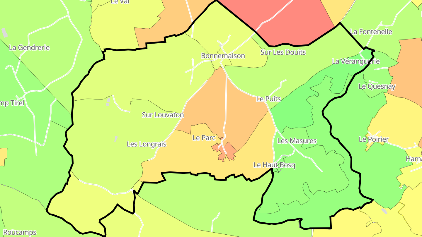 Carte des prix de l'immobilier Bonnemaison
