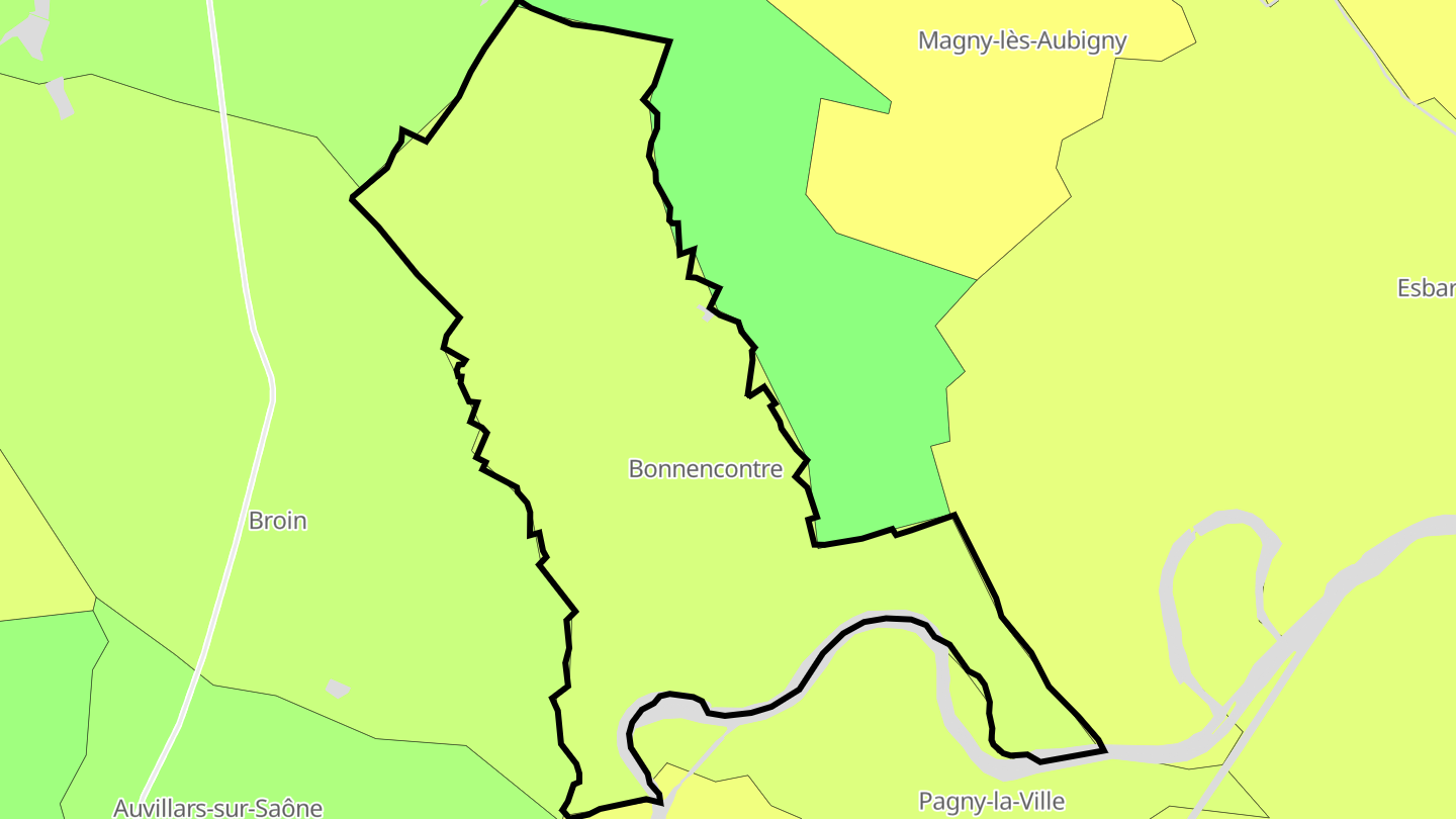 Carte des prix de l'immobilier Bonnencontre