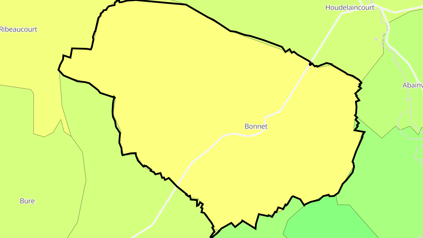 Carte des prix de l'immobilier Bonnet
