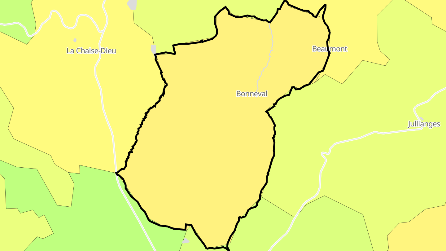 Carte des prix de l'immobilier Bonneval
