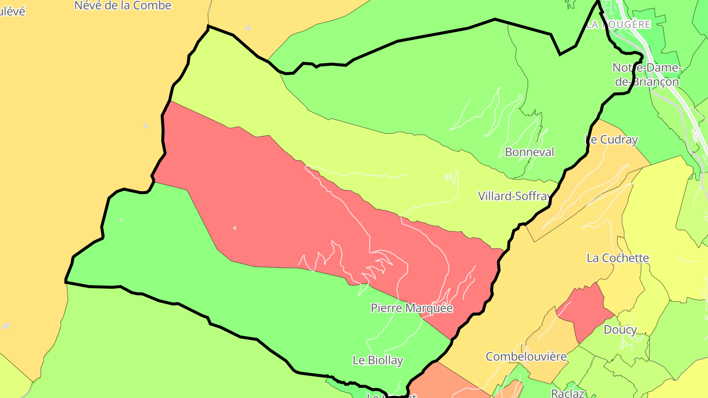 Carte des prix de l'immobilier Bonneval