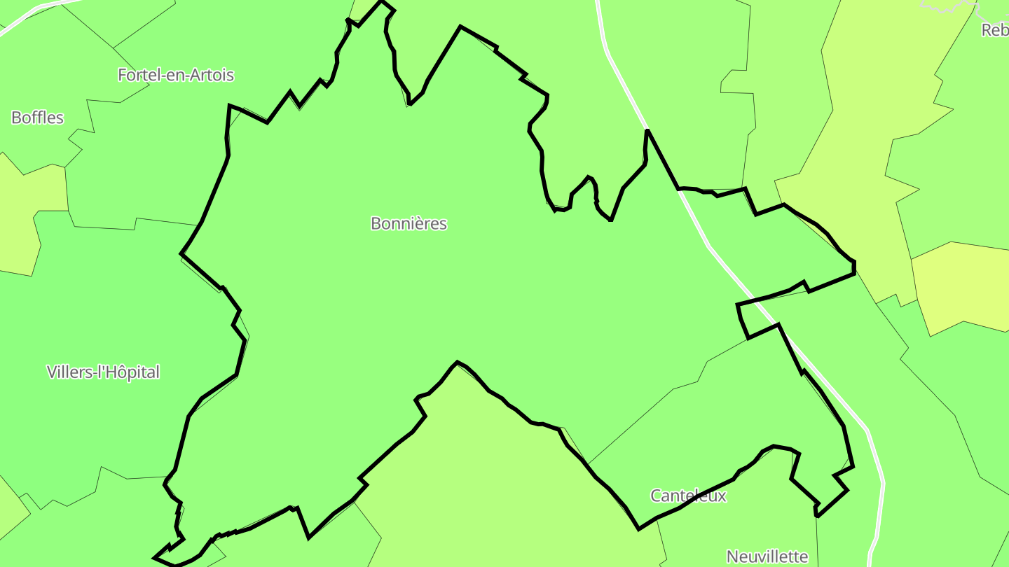 Carte des prix de l'immobilier Bonnières