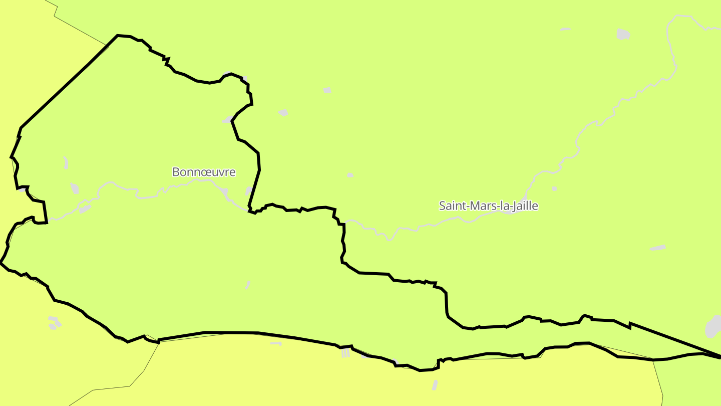 Carte des prix de l'immobilier Bonnœuvre