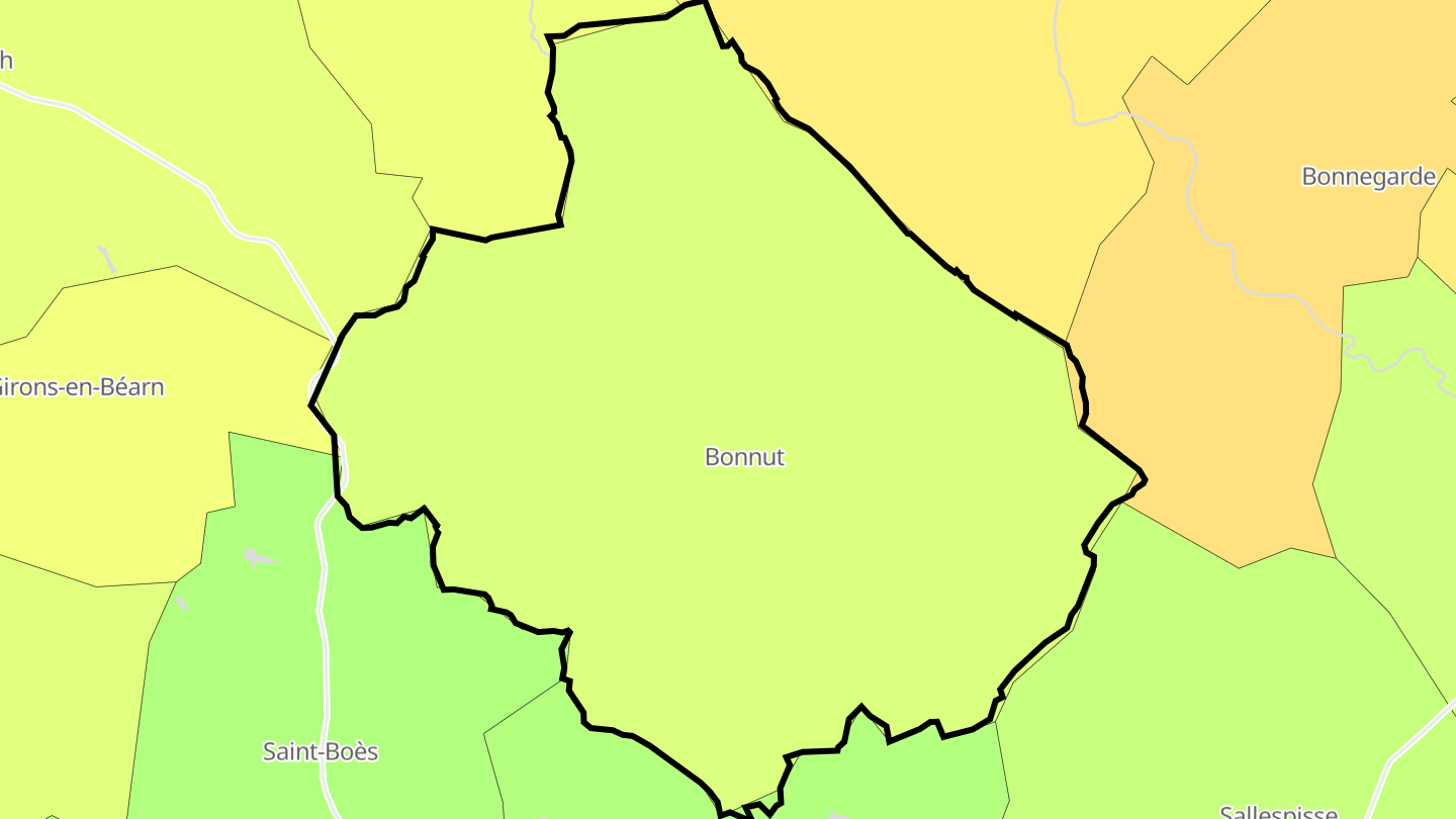 Carte des prix de l'immobilier Bonnut
