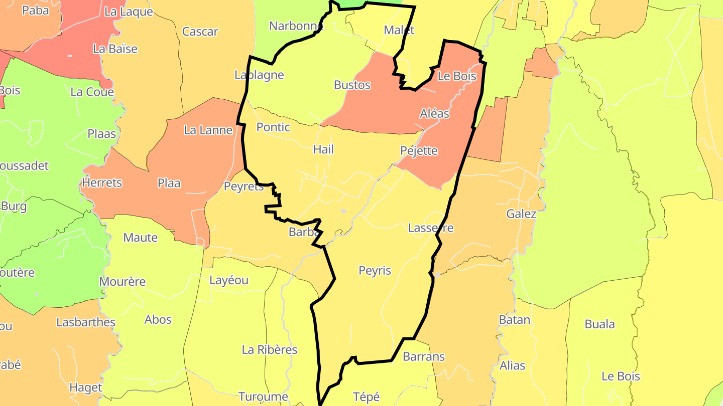 Carte des prix de l'immobilier Bonrepos