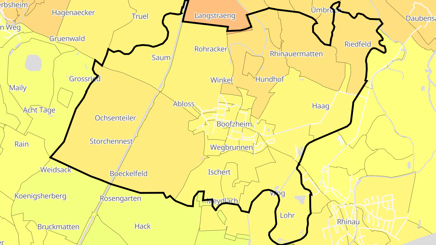 Carte des prix de l'immobilier Boofzheim